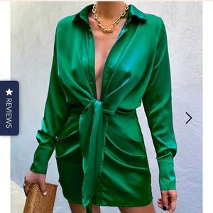 Medium Runaway Emerald Green Ruby Shirt Dress • BRAND NEW, TAGS ON